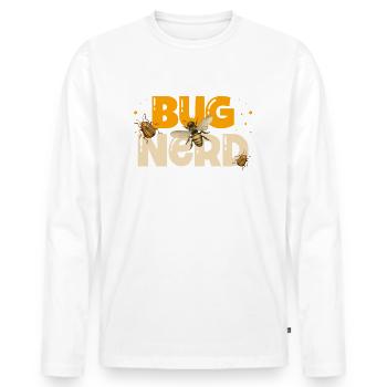 Coléoptère Terre Insecte Catcher Future - T-shirt manches longues Premium bio Homme - blanc - Devant - Nico (187cm)