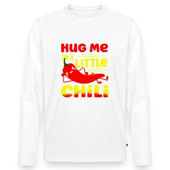 Câline-moi, je suis un peu - T-shirt manches longues Premium bio Homme - blanc - Devant - Nico (187cm)