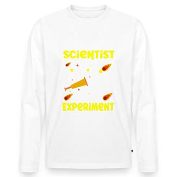 Ce futur scientifique a 8 ans laissez-vous - T-shirt manches longues Premium bio Homme - blanc - Devant - Nico (187cm)