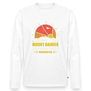 Mount rainier National Park Tourist resort America - Men's Premium Organic Long Sleeve Shirt - white - Front - Nico (187cm)