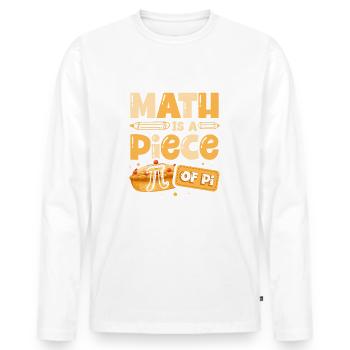 Math is a piece of pi math teacher mathematician - Men's Premium Organic Long Sleeve Shirt - white - Front - Nico (187cm)