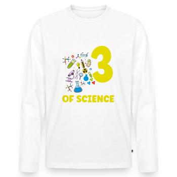 Es Ist Mein 3-jähriger - Männer Premium Bio Langarmshirt - Weiß - Vorne - Nico (187cm)