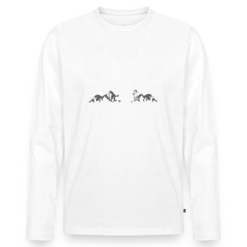 Warum Sollte Ich Laufen, Wenn Ich Zwei Gesunde Ski - Männer Premium Bio Langarmshirt - Weiß - Vorne - Nico (187cm)