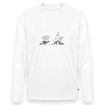 Let's Ski Snow Skiing Ice Ski Winter Sport - Männer Premium Bio Langarmshirt - Weiß - Vorne - Nico (187cm)
