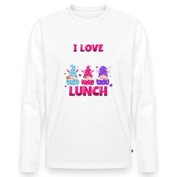 Ich Liebe Es, Eine Mittagsfrau Zu Sein Cafeteria - Männer Premium Bio Langarmshirt - Weiß - Vorne - Nico (187cm)