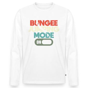 Bungee jumping mode on bungee jumper adrenaline - Men's Premium Organic Long Sleeve Shirt - white - Front - Nico (187cm)
