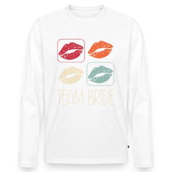 Team Bride Bachelorette Party Bride - Men's Premium Organic Long Sleeve Shirt - white - Front - Nico (187cm)