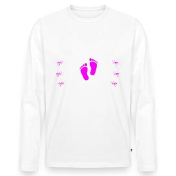 Doula Hebamme Geburt Geburt Schwangerschaft - Männer Premium Bio Langarmshirt - Weiß - Vorne - Nico (187cm)
