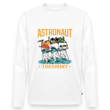 Alter Astronauten-theoretiker Sagt Ja - Männer Premium Bio Langarmshirt - Weiß - Vorne - Nico (187cm)