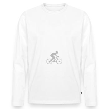 My favorite riding friends call me dad - Men's Premium Organic Long Sleeve Shirt - white - Front - Nico (187cm)