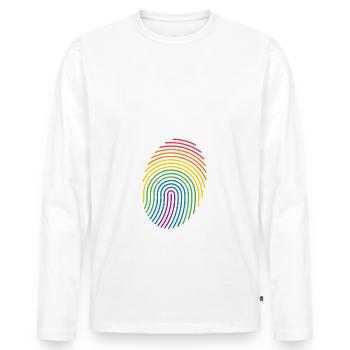 Né ce gay diversité sexuelle gay - T-shirt manches longues Premium bio Homme - blanc - Devant - Nico (187cm)