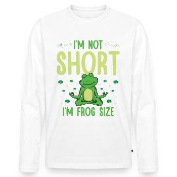 Ich Bin Nicht Klein, Ich Bin Froschgroße Amphibie - Männer Premium Bio Langarmshirt - Weiß - Vorne - Nico (187cm)
