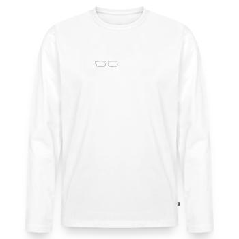 Saison d’été Vacances tropicales Plage Été - T-shirt manches longues Premium bio Homme - blanc - Devant - Nico (187cm)