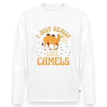 Camel Lover Desert Animal Wildlife Africa - Men's Premium Organic Long Sleeve Shirt - white - Front - Nico (187cm)