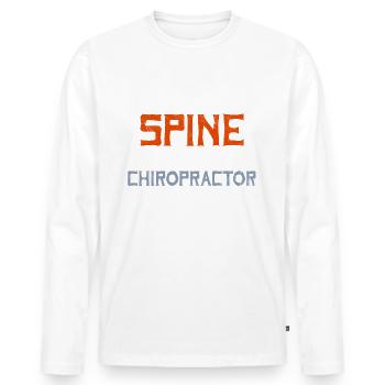 Chiropraktiker Chiropraktik Wirbelsäule Flüsterer - Männer Premium Bio Langarmshirt - Weiß - Vorne - Nico (187cm)