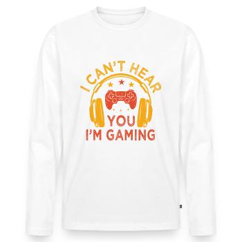 Game Console Gamer Video Game Pc Gaming Controller - Men's Premium Organic Long Sleeve Shirt - white - Front - Nico (187cm)