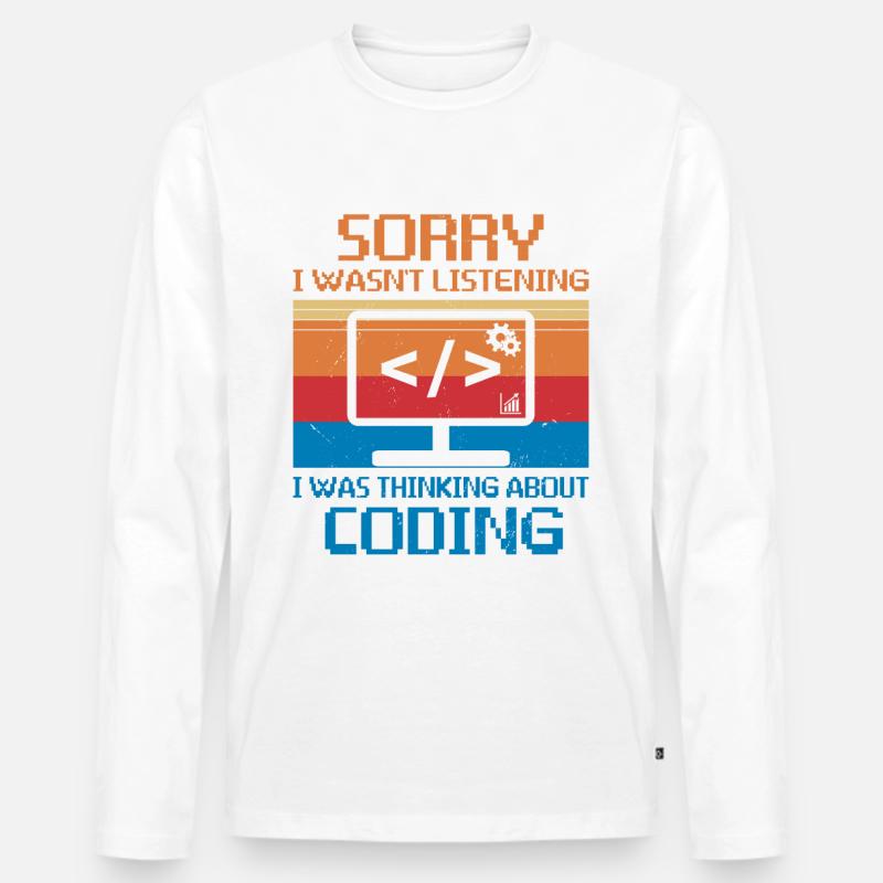 Webentwickler Website-entwicklung It-programmierer - Männer Premium Bio Langarmshirt - Weiß