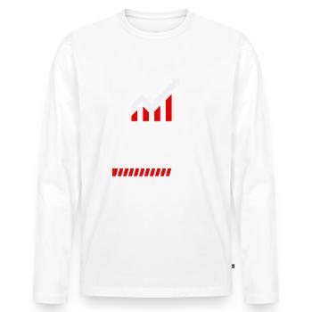 Statisticien en cours Analyse des données Statistiques - T-shirt manches longues Premium bio Homme - blanc - Devant - Nico (187cm)