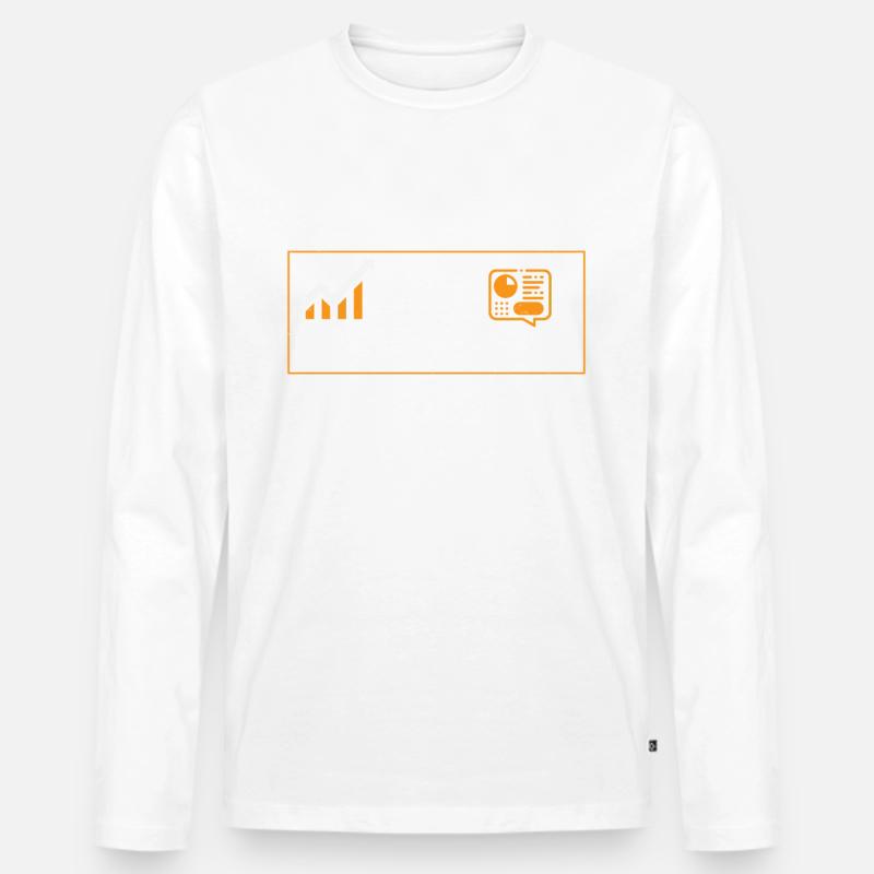 Statistik Datenanalyse Beruf Statistiker - Männer Premium Bio Langarmshirt - Weiß