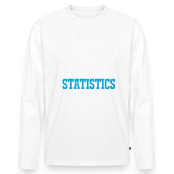 Analyse de données statistiques Profession de statisticien - T-shirt manches longues Premium bio Homme - blanc - Devant - Nico (187cm)