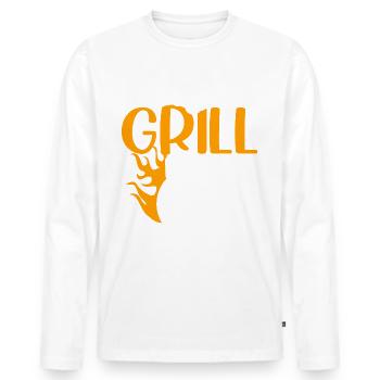 Mein Grill Meine Regeln Fleischesser Grillen - Männer Premium Bio Langarmshirt - Weiß - Vorne - Nico (187cm)
