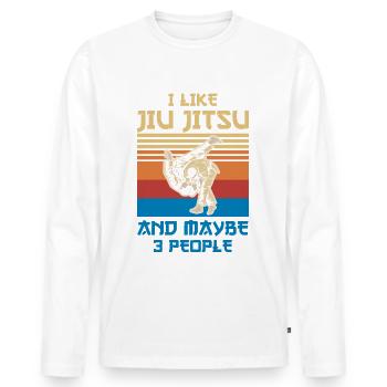 Brasilianischer Jiu-jitsu-trainer Kampfsport Bjj - Männer Premium Bio Langarmshirt - Weiß - Vorne - Nico (187cm)