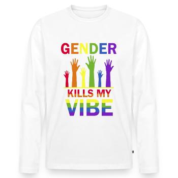 Fierté Gay Diversité sexuelle Fierté gaie - T-shirt manches longues Premium bio Homme - blanc - Devant - Nico (187cm)