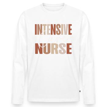 Examinierte Krankenschwester Rn Medizinisches - Männer Premium Bio Langarmshirt - Weiß - Vorne - Nico (187cm)