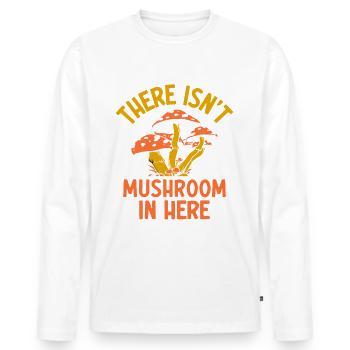 Il n’y a pas de champignon ici végétalien végétarien - T-shirt manches longues Premium bio Homme - blanc - Devant - Nico (187cm)