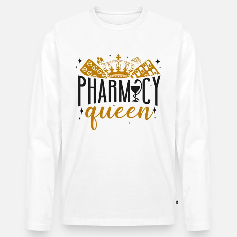 Pharmacy Tech Technician - Männer Premium Bio Langarmshirt - Weiß