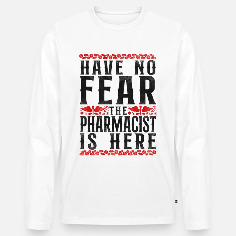 Pharmacy Tech Technician - Männer Premium Bio Langarmshirt - Weiß