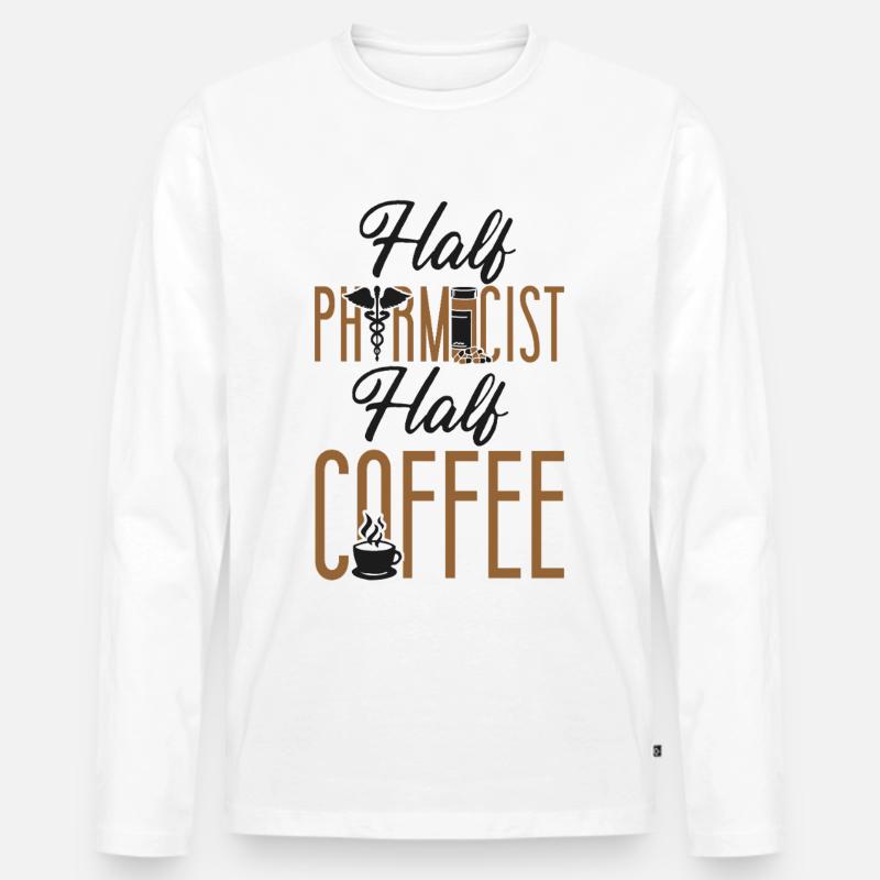 Pharmacy Tech Technician - Männer Premium Bio Langarmshirt - Weiß
