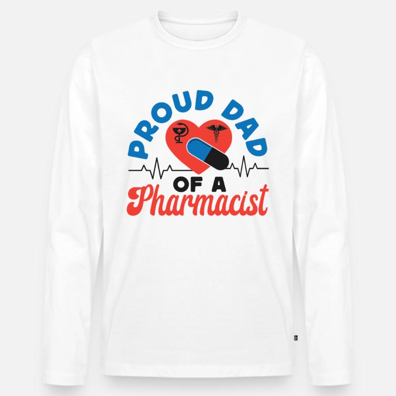 Pharmacy Tech Technician - Männer Premium Bio Langarmshirt - Weiß