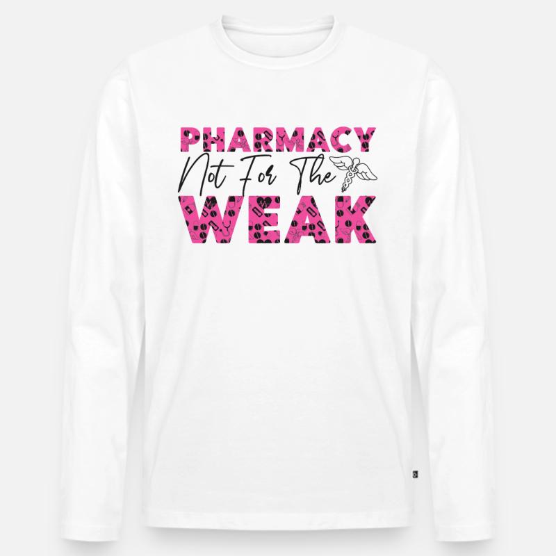 Pharmacy Tech Technician - Männer Premium Bio Langarmshirt - Weiß