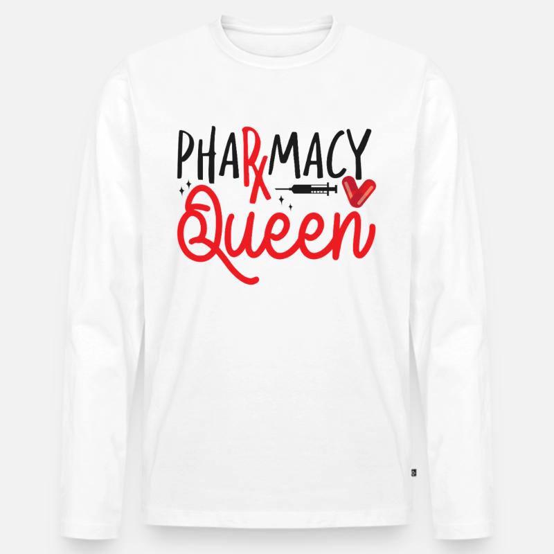 Pharmacy Tech Technician - Männer Premium Bio Langarmshirt - Weiß
