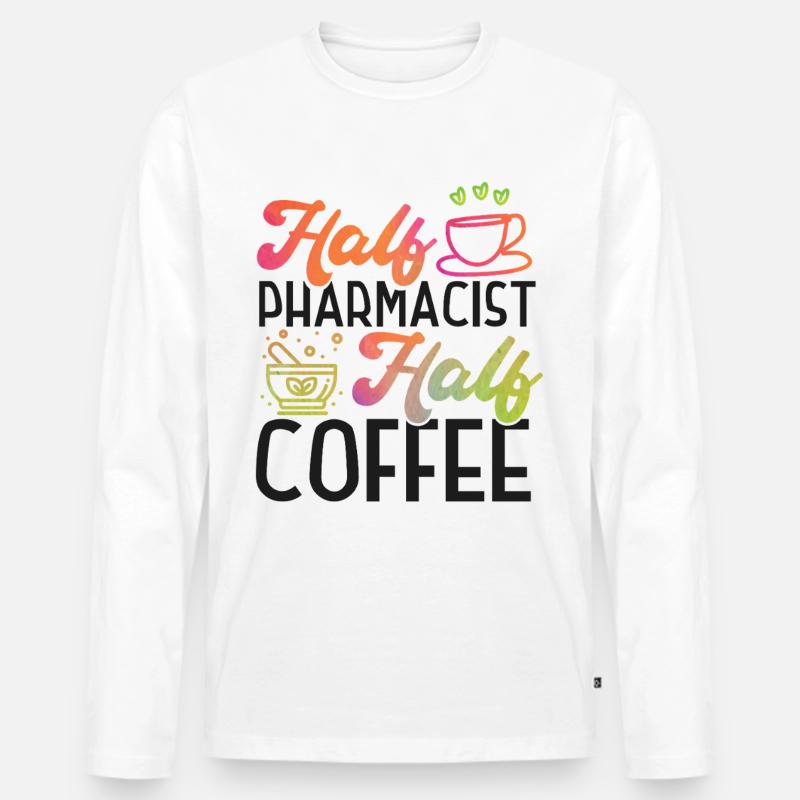 Pharmacy Tech Technician - Männer Premium Bio Langarmshirt - Weiß