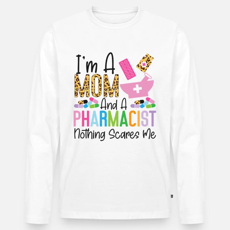 Pharmacy Tech Technician - Männer Premium Bio Langarmshirt - Weiß