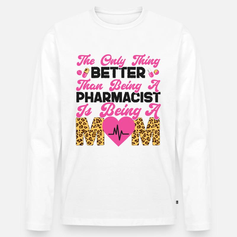 Pharmacy Tech Technician - Männer Premium Bio Langarmshirt - Weiß