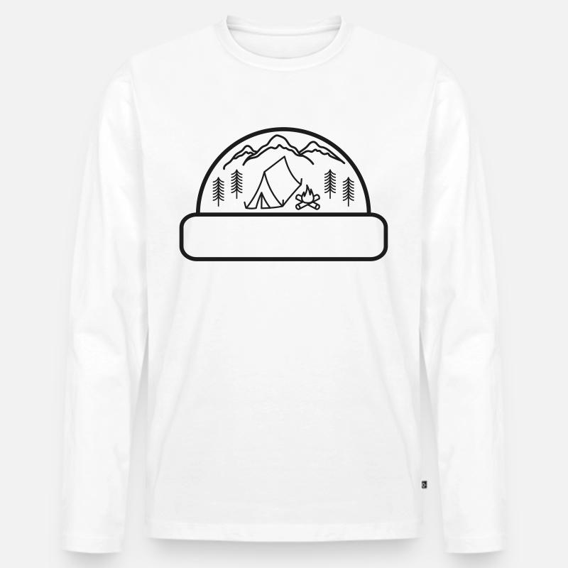 Camping Zelt Camper - Männer Premium Bio Langarmshirt - Weiß