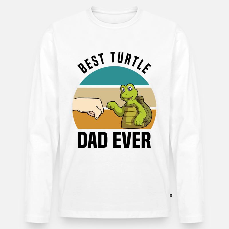 Schildkröten - Männer Premium Bio Langarmshirt - Weiß