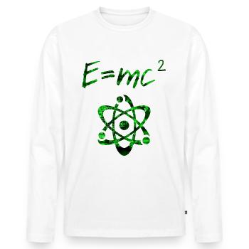 Atome/Formule - T-shirt manches longues Premium bio Homme - blanc - Devant - Nico (187cm)