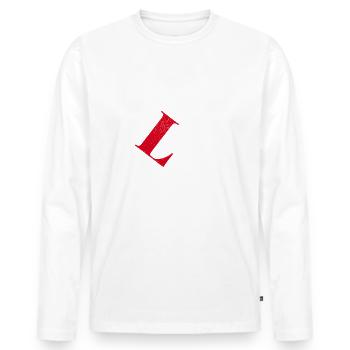 Une question d’équilibre. - T-shirt manches longues Premium bio Homme - blanc - Devant - Nico (187cm)
