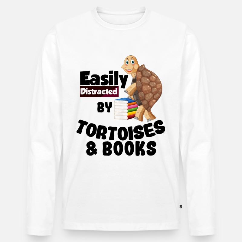 Landschildkröte - Männer Premium Bio Langarmshirt - Weiß