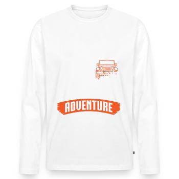 Safari Big Five - T-shirt manches longues Premium bio Homme - blanc - Devant - Nico (187cm)