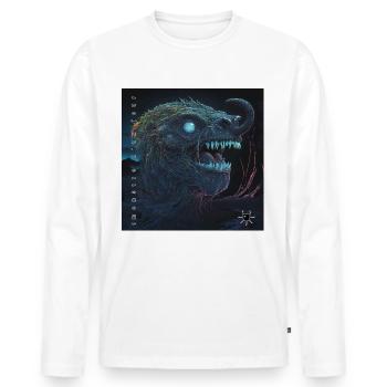 Monster #030 Trumpet - Men's Premium Organic Long Sleeve Shirt - white - Front - Nico (187cm)