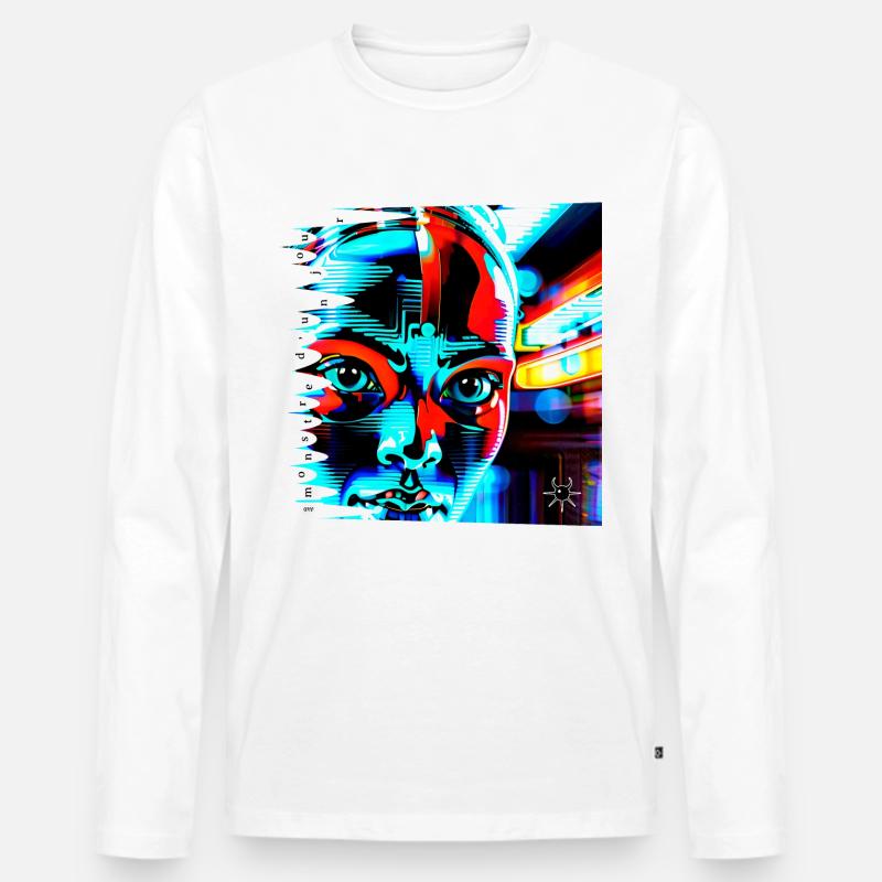 Monster #038 Monster Wunderschön!! - Männer Premium Bio Langarmshirt - Weiß
