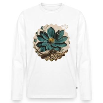 NDDF #11 Stamm - Männer Premium Bio Langarmshirt - Weiß - Vorne - Nico (187cm)