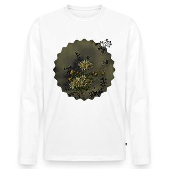 NDDF 025 Charcoal - Men's Premium Organic Long Sleeve Shirt - white - Front - Nico (187cm)