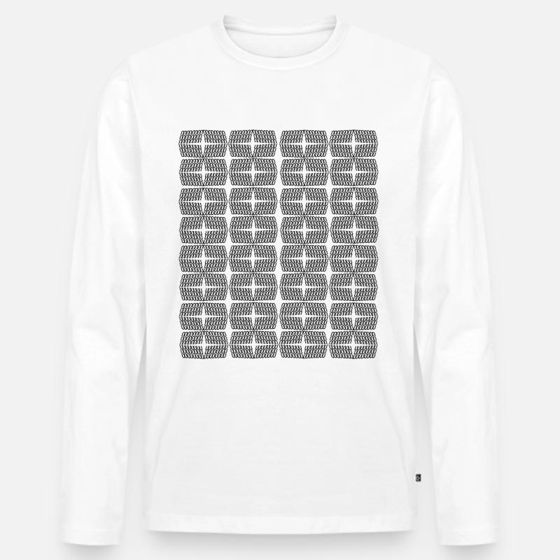 UNI - Männer Premium Bio Langarmshirt - Weiß