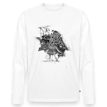Conception de graffitis - T-shirt manches longues Premium bio Homme - blanc - Devant - Nico (187cm)